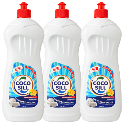3 x Płyn do mycia naczyń CocoSill - 750 ml SuperConcentrated+