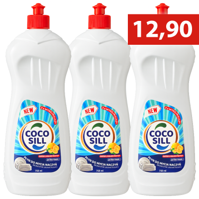 3 x Płyn do mycia naczyń CocoSill - 750 ml SuperConcentrated+