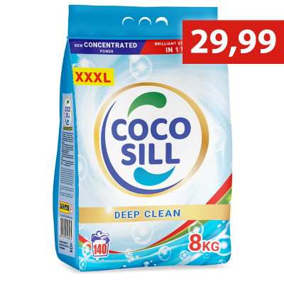 Proszek do prania CocoSill uniwersalny do koloru i białego 8 kg / 140 prań