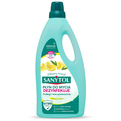 Płyn uniwersalny do mycia i dezynfekcji podłóg o zapachu cytryny SANYTOL