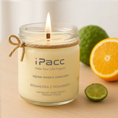 Świeca sojowa – Bergamotka z pomarańczą